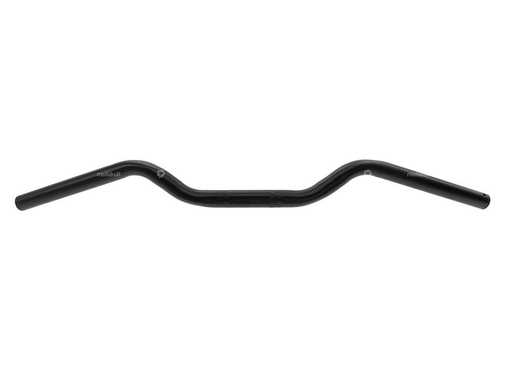 Guidon plaque de fourche 6 cm de profondeur courbé noir Carousel Image 1