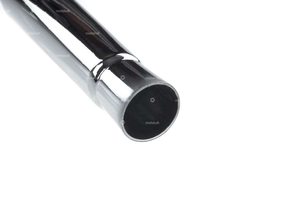 Rear muffler flute Ø 28 / 70 mm chrome Carousel Image 2