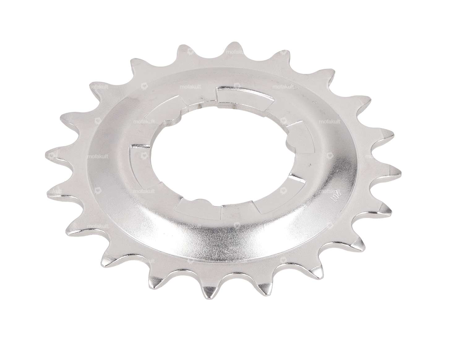 Couronne dentée de dérailleur arrière 20 dents, légèrement coudée, chromée Carousel Image 2