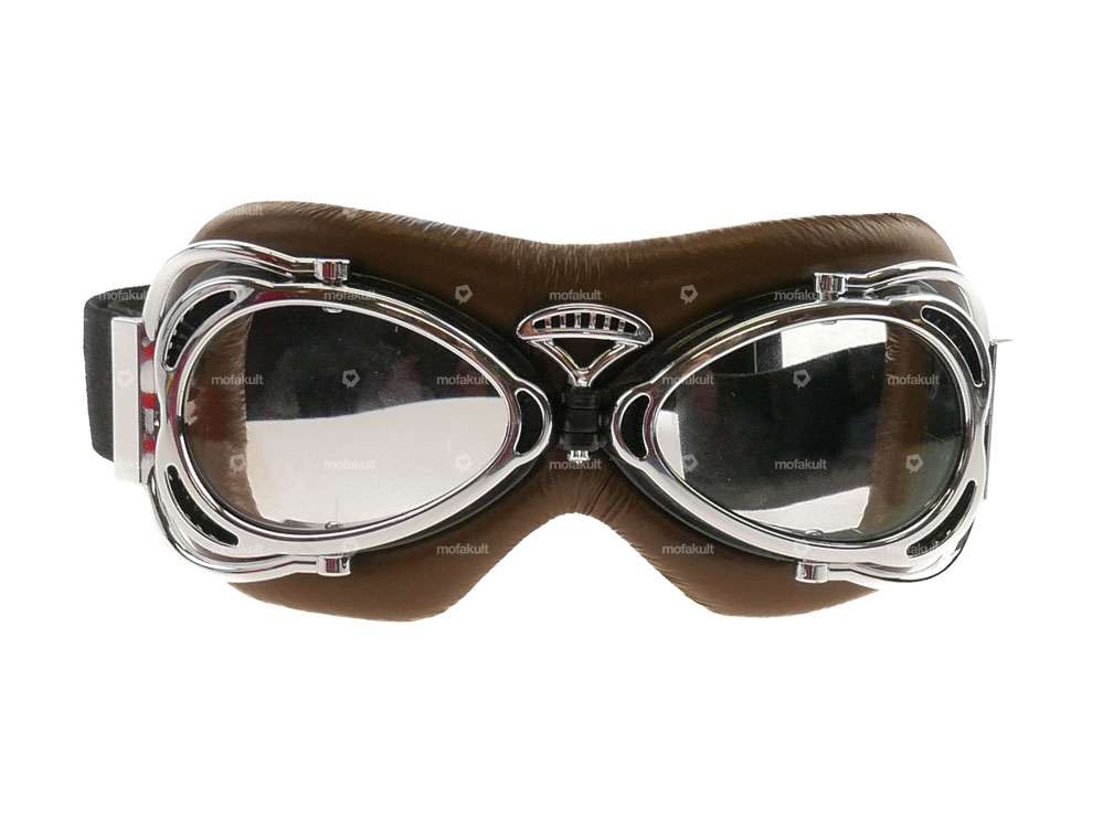 Lunettes d'aviateur vintage marron Carousel Image 2