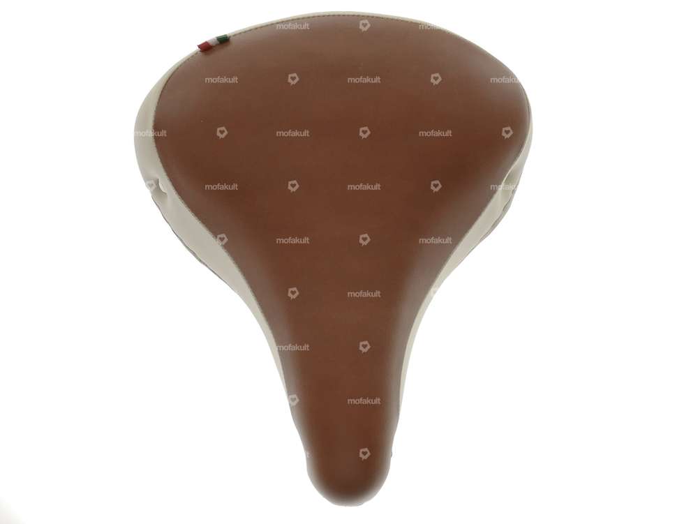 Selle Comfort à ressorts en tonneau marron / crème Carousel Image 2
