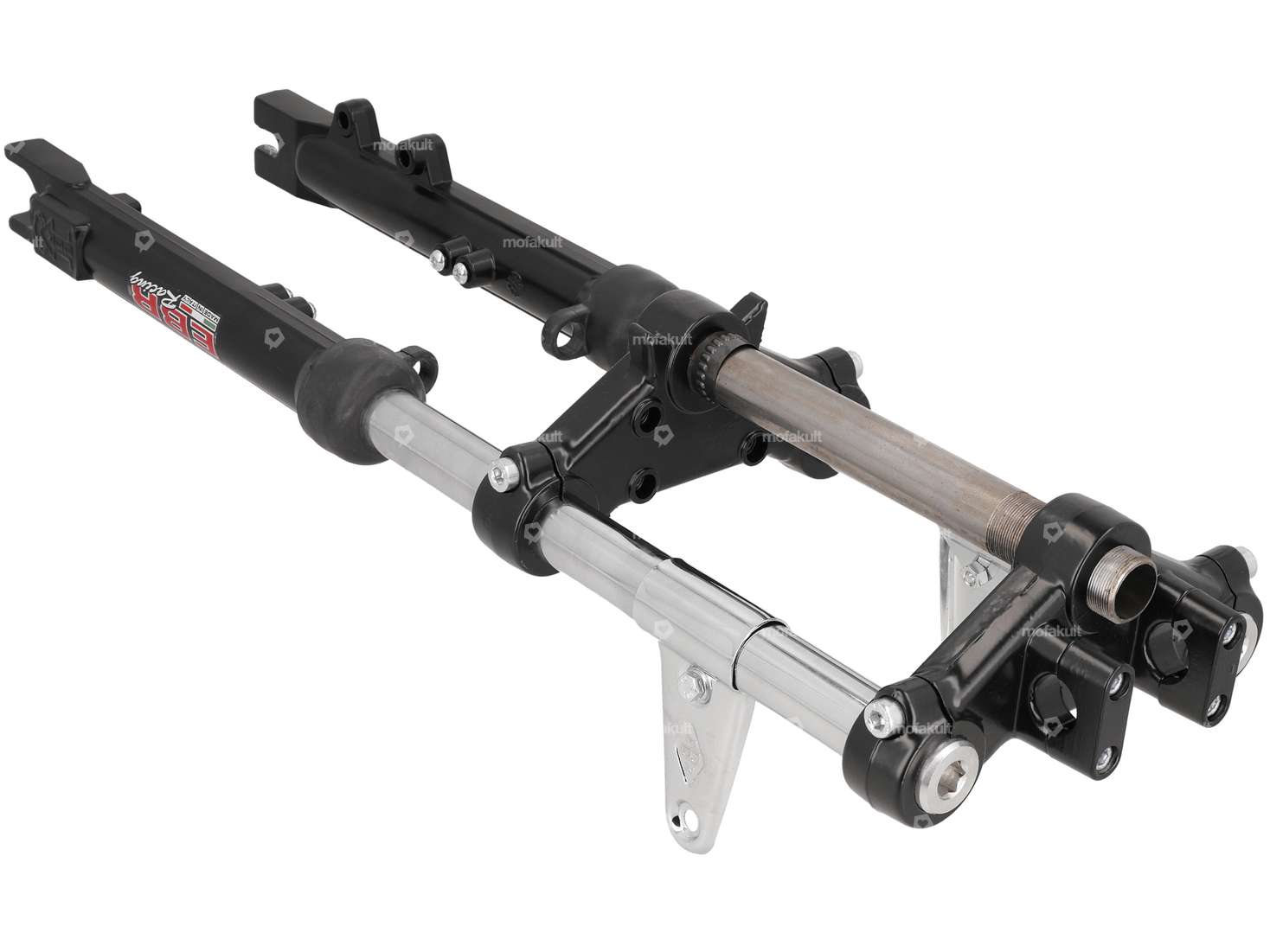 Fourche EBR hydraulique renforcée noire (avec pattes pour frein à disque) | Piaggio Ciao Carousel Image 2