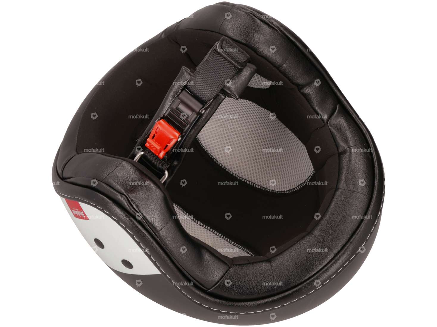 Mofakultwear Casque jet "Kult" blanc / noir Carousel Image 4