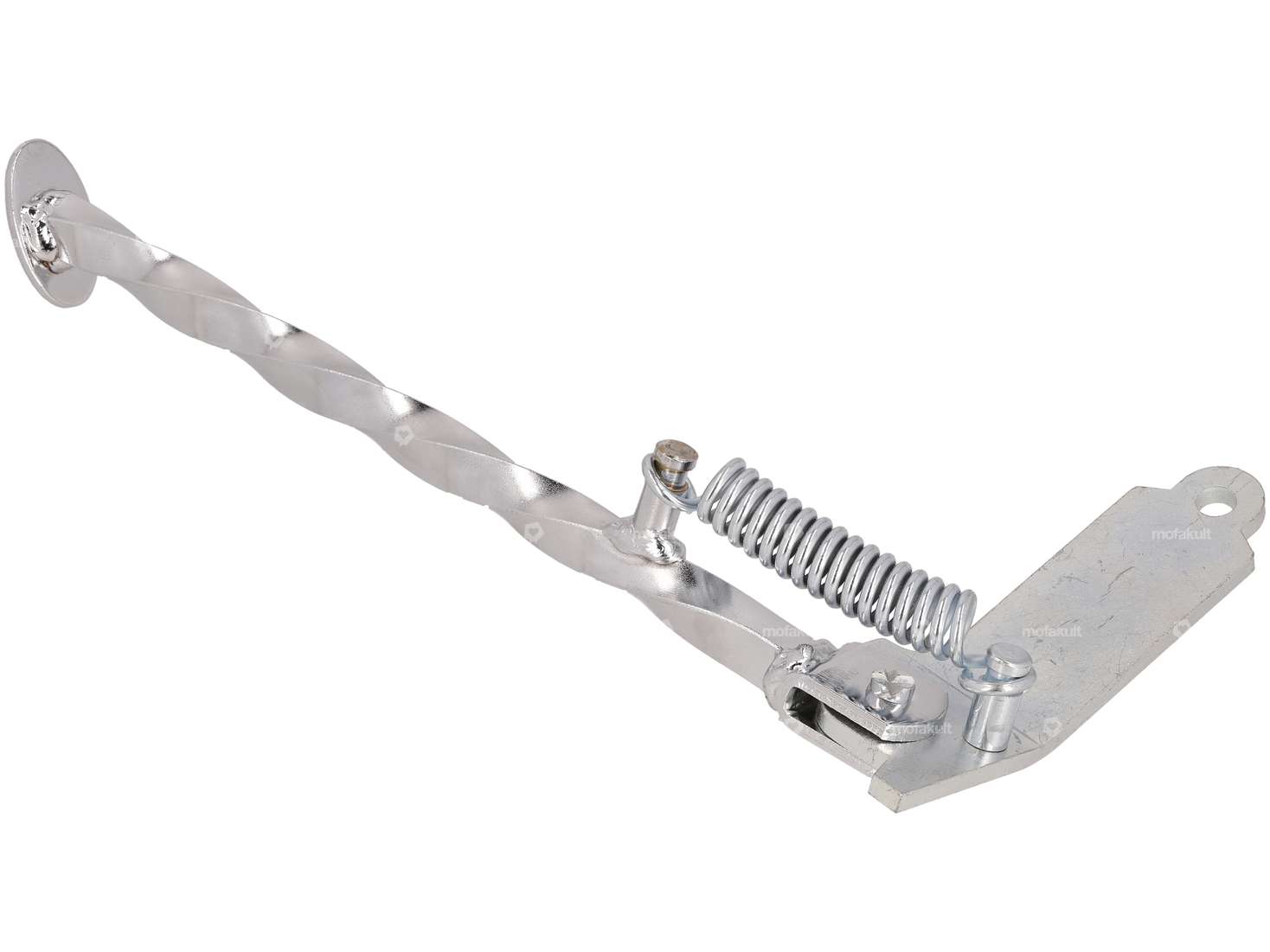 Side stand rotated left flat mounting 27 cm chrome Carousel Image 2