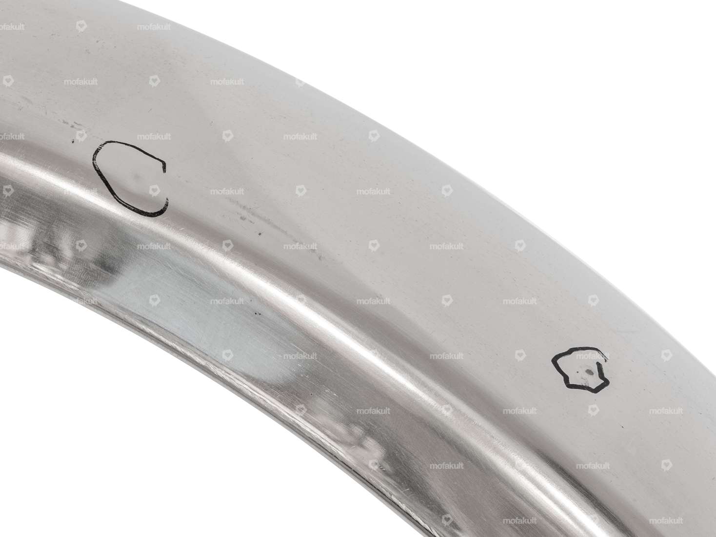 Garde-boue arrière (avec bosses) Inox NOS | Puch X30 NS, NL, NG-2AH, N-2AH, Sprinter Carousel Image 6