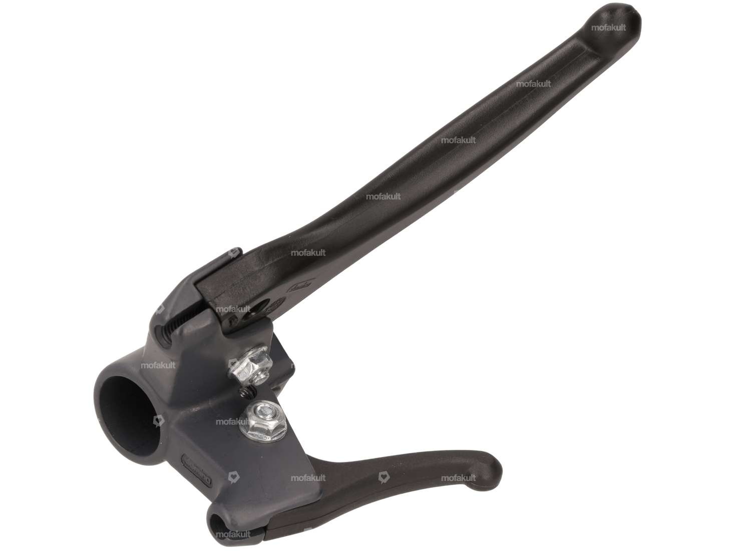 Poignée de frein Domino polygonale noire / grise NOS | Piaggio Ciao PX, SI, Bravo Carousel Image 2