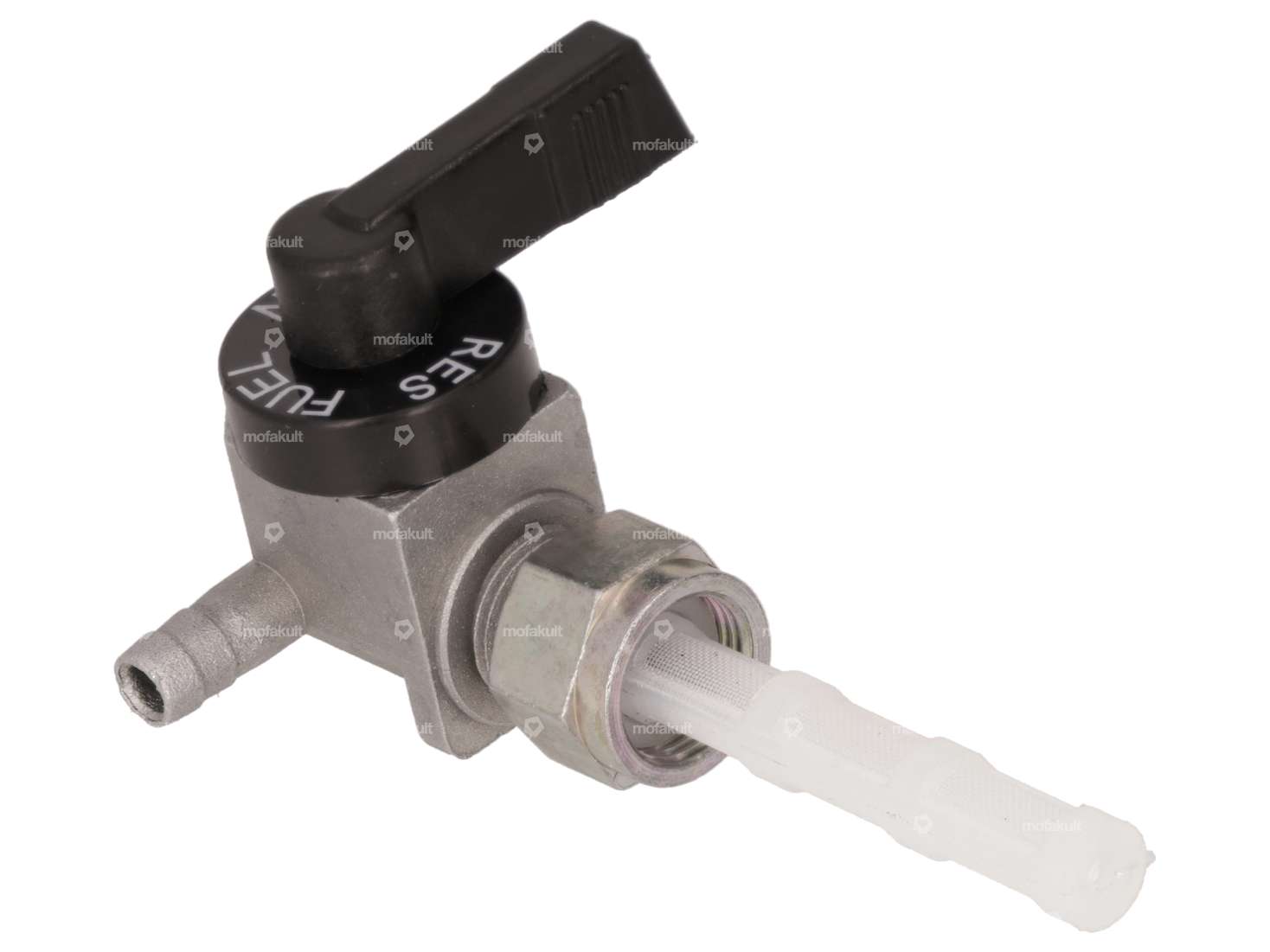 OMG robinet d'essence vertical M12x1 (avec écrou) sortant à droite | Piaggio Bravo, SUPERbravo Carousel Image 2