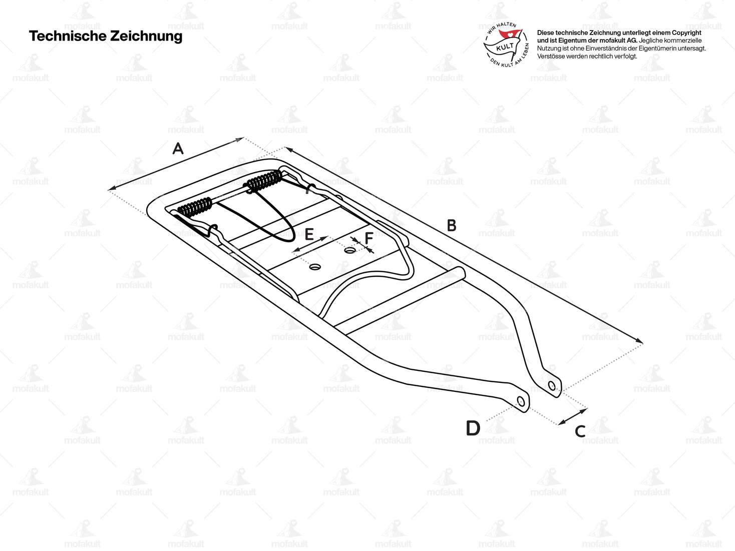 GPO Porte-bagages chromé (qualité 1A) | Puch Maxi S, Supermaxi LG1 / LG2 Carousel Image 2