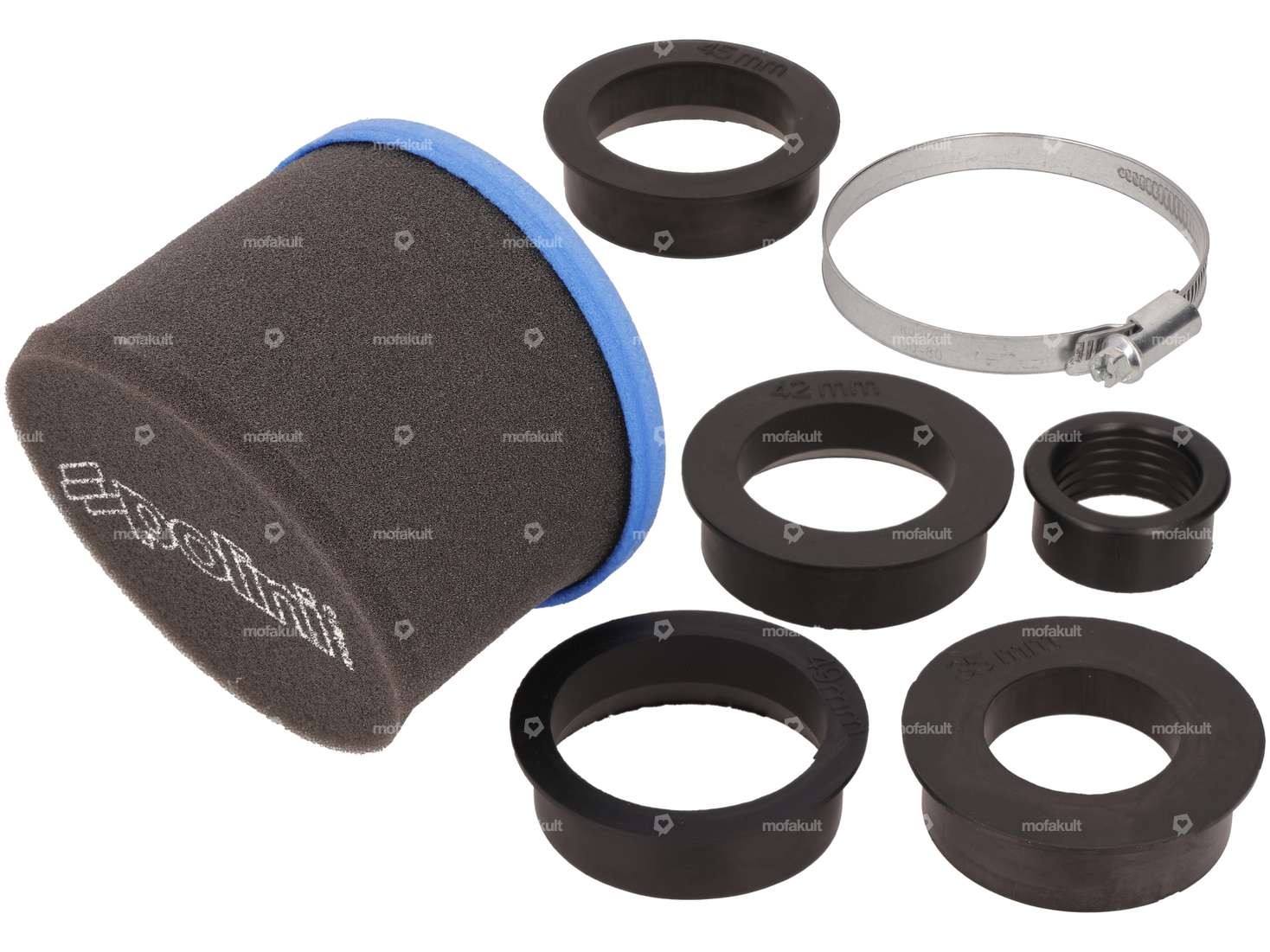 Filtre à air Polini Big Evo Ø 28/35/42/45/49/55 mm cylindrique / incliné Carousel Image 1