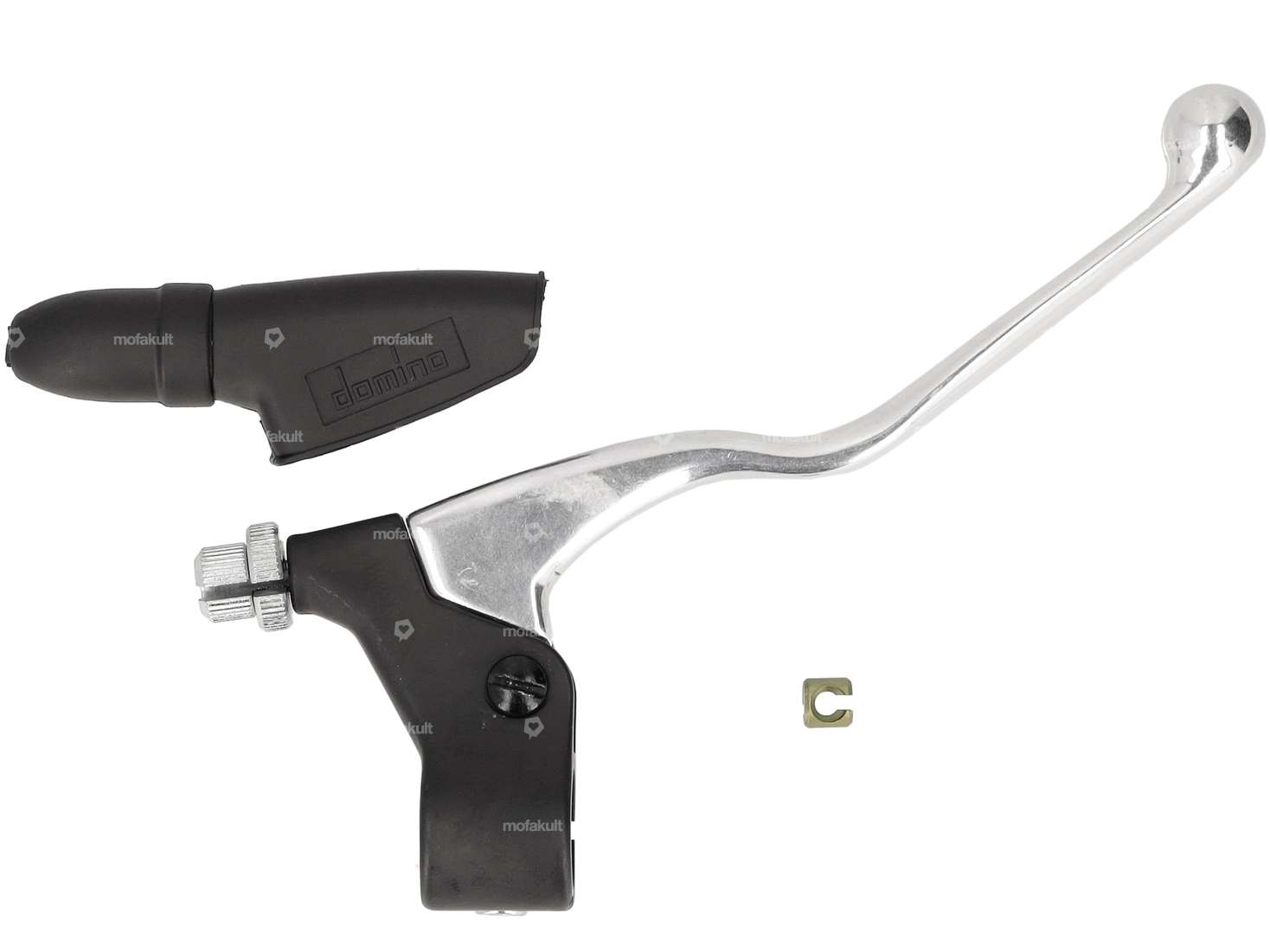 Domino brake lever aluminum right black Carousel Image 1