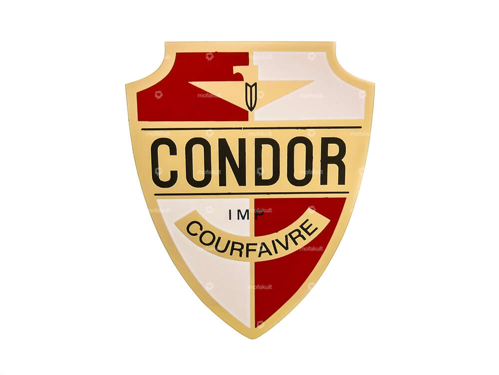 Autocollant Condor Courfaivre tube de direction Puch Carousel Image 1