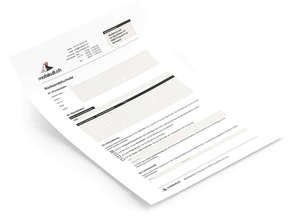 Formulaire de retour pour renvoyer les articles Carousel Image 1