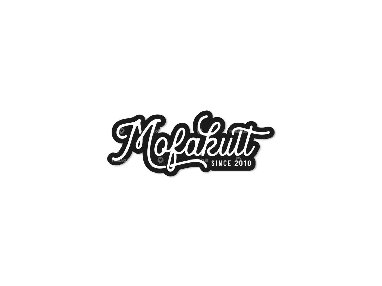 mofakult sticker 80 x 32 mm white Carousel Image 1