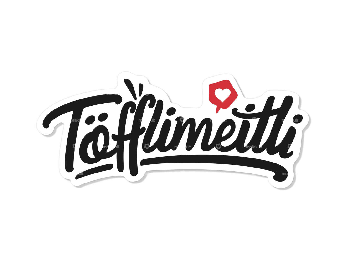 Autocollant "Töfflimeitli" 68 x 28 mm Carousel Image 1