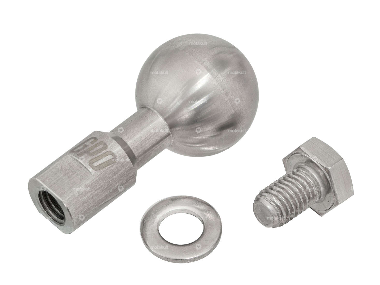 GPO Boule pour attelage de remorque (vissable) Inox Carousel Image 1
