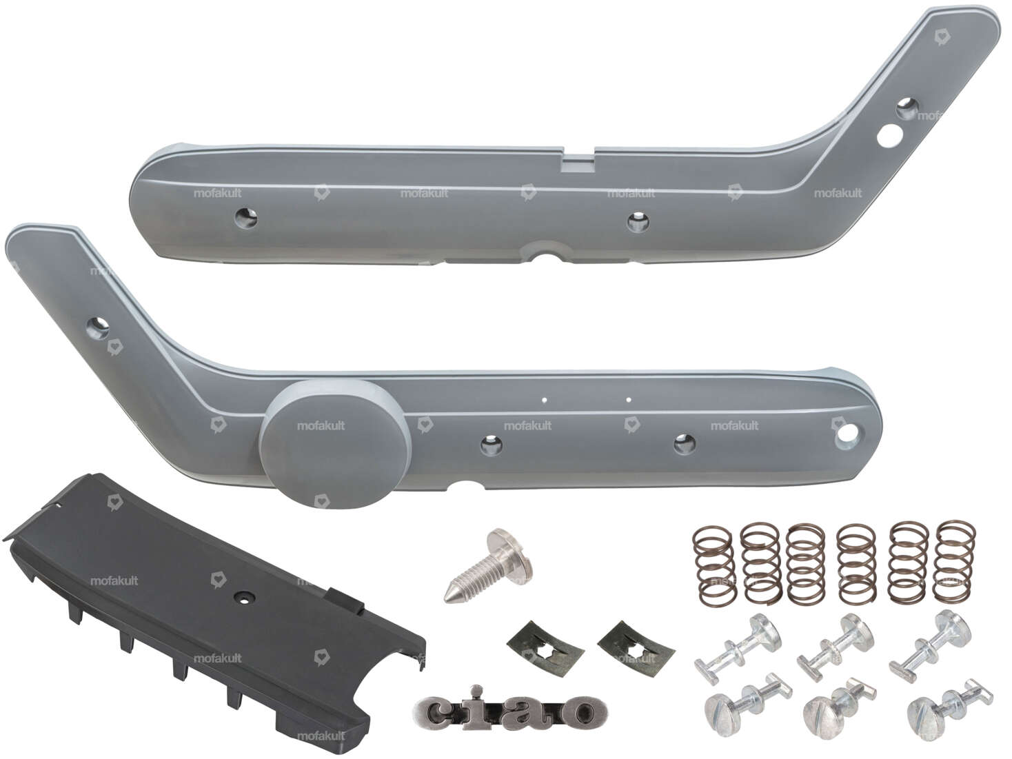 Set frame cover mono gray (1A quality) | Piaggio Ciao P, SC Carousel Image 1