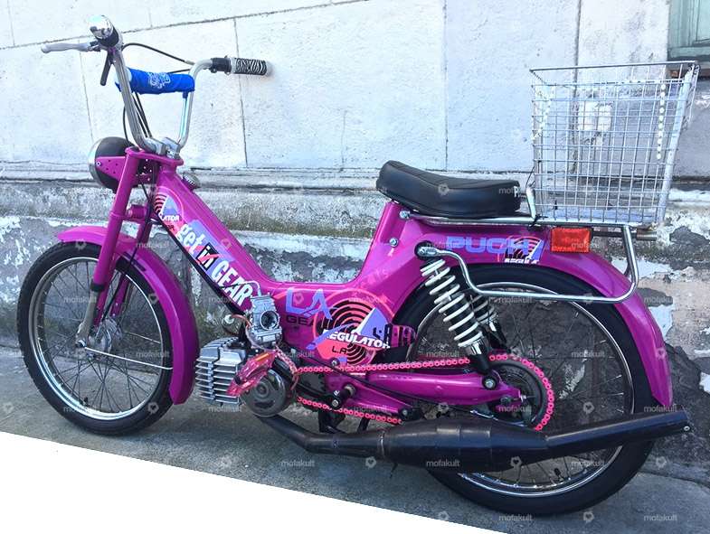 Selle "PUCH" écriture extra plate beige Carousel Image 5