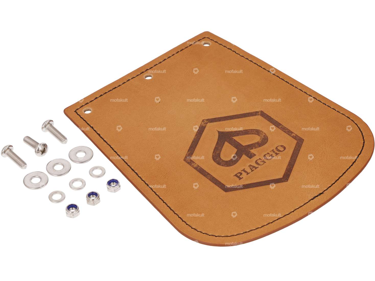 66HEROES bavette anti-éclaboussures "Piaggio" large cuir Carousel Image 2