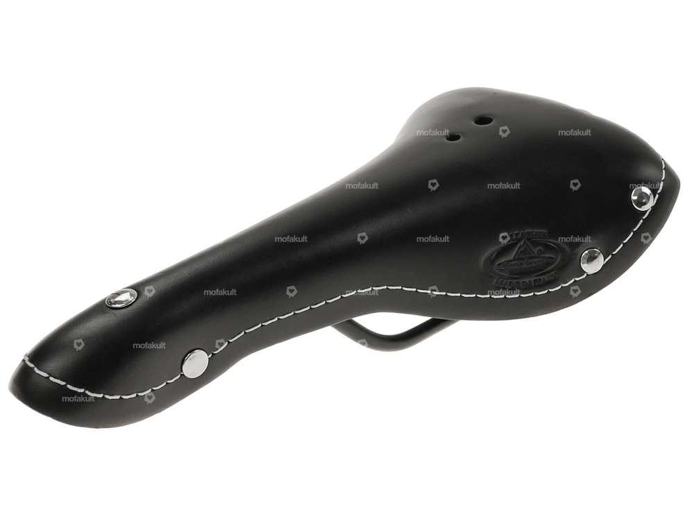 Selle cuir vintage noir Carousel Image 2