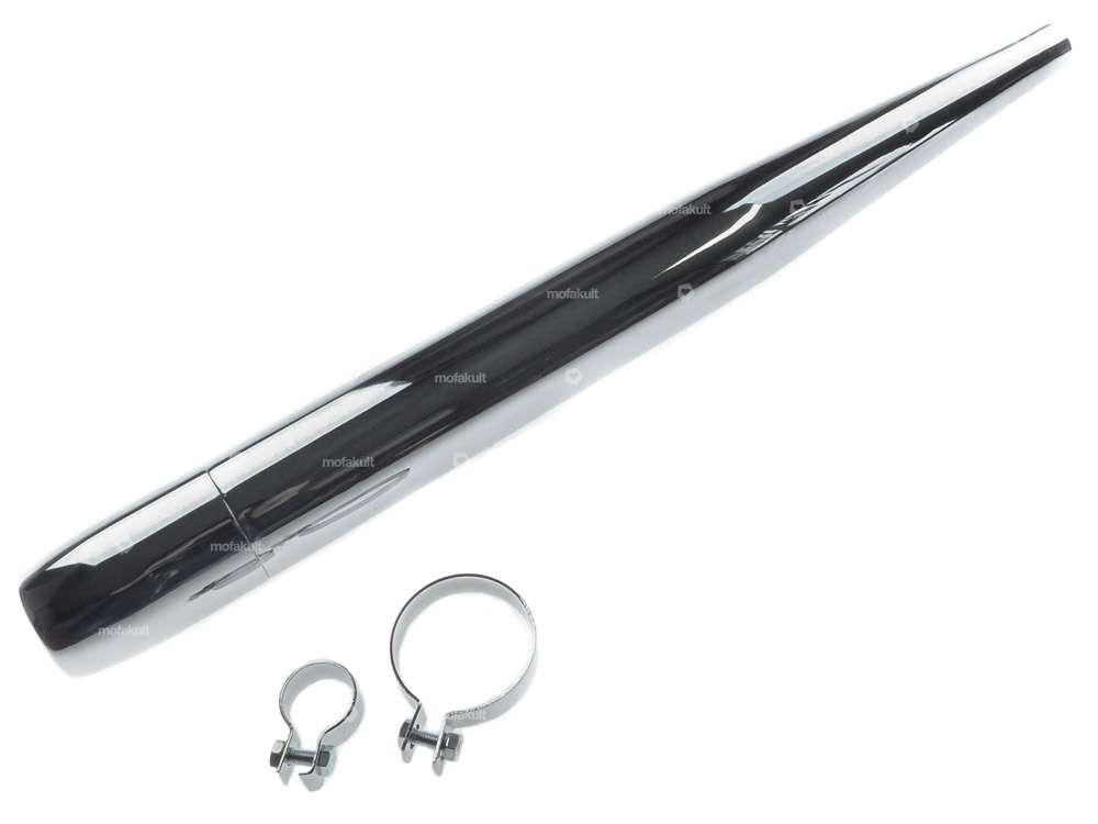 Échappement à cigare Ø 32 / 70 mm Chrome Carousel Image 1