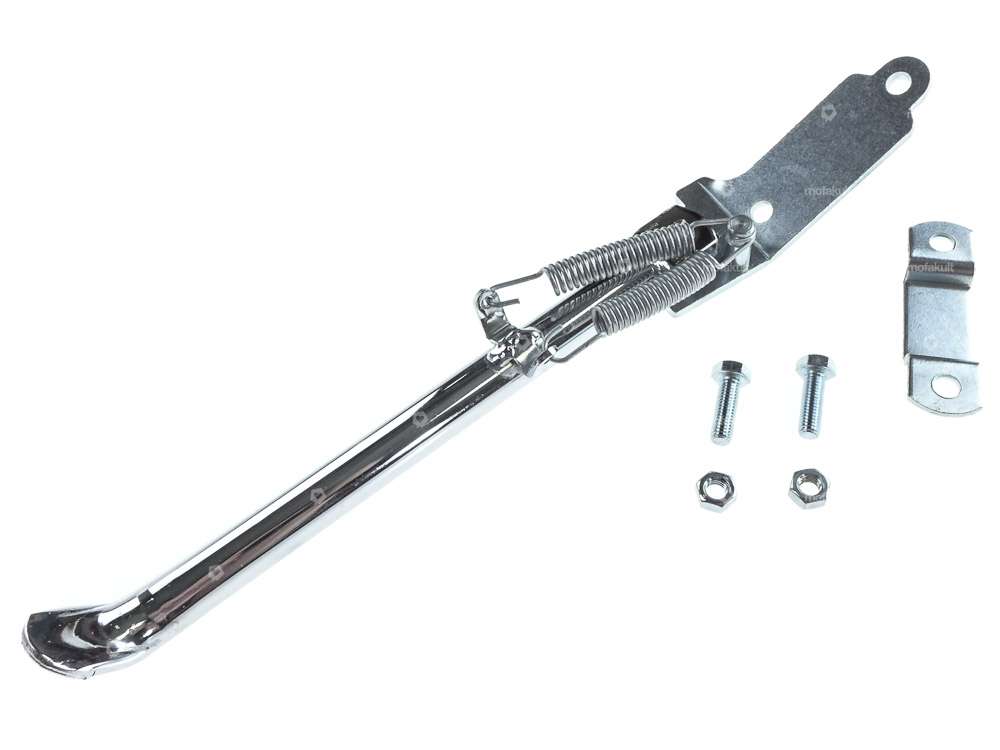 Béquille latérale droite fixation plate 27 cm chrome Carousel Image 1