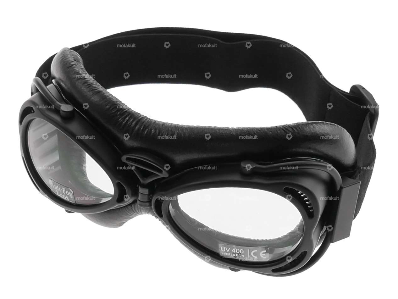 Lunettes d'aviateur vintage noires Carousel Image 1