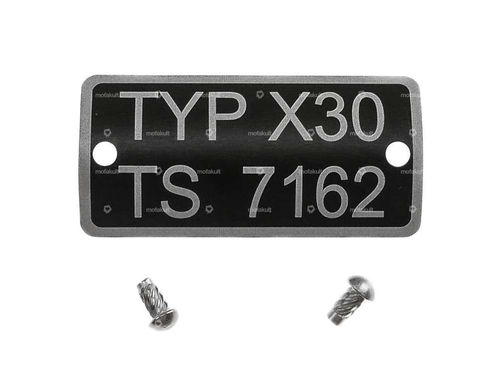 swiing® revival Plaque signalétique TYP X30 TS 7162 | Puch Velux Carousel Image 1