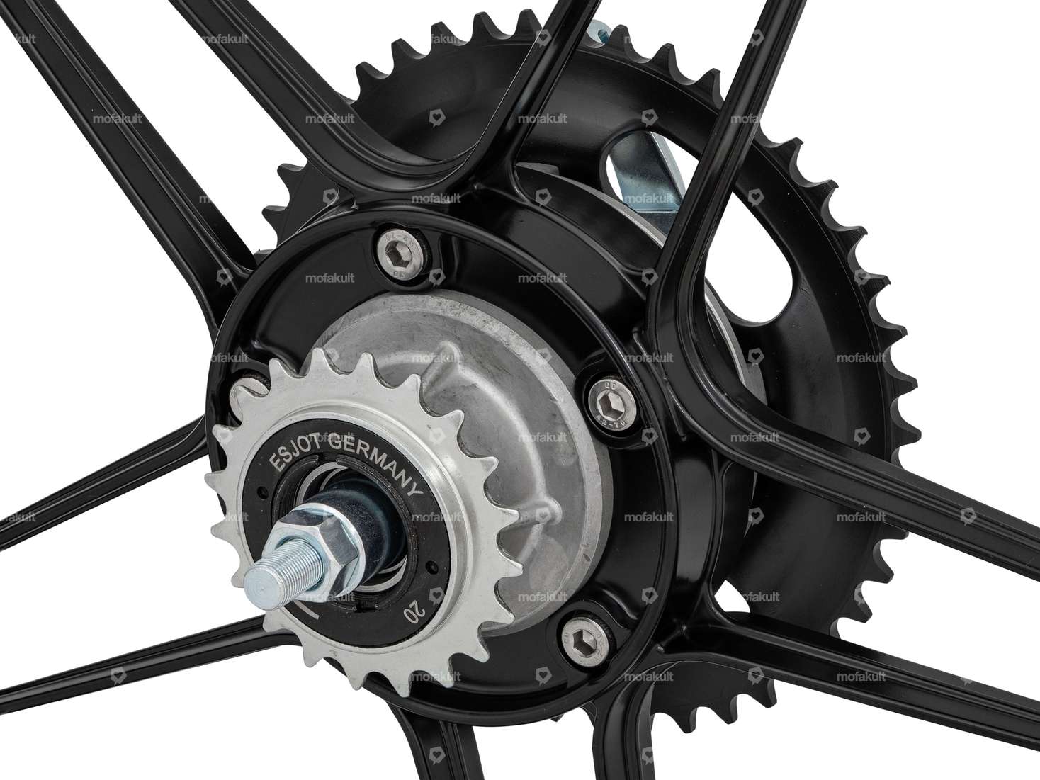 Kit de roues arrière en fonte noire | Puch Maxi, Supermaxi, X30 NG-2AH Carousel Image 4