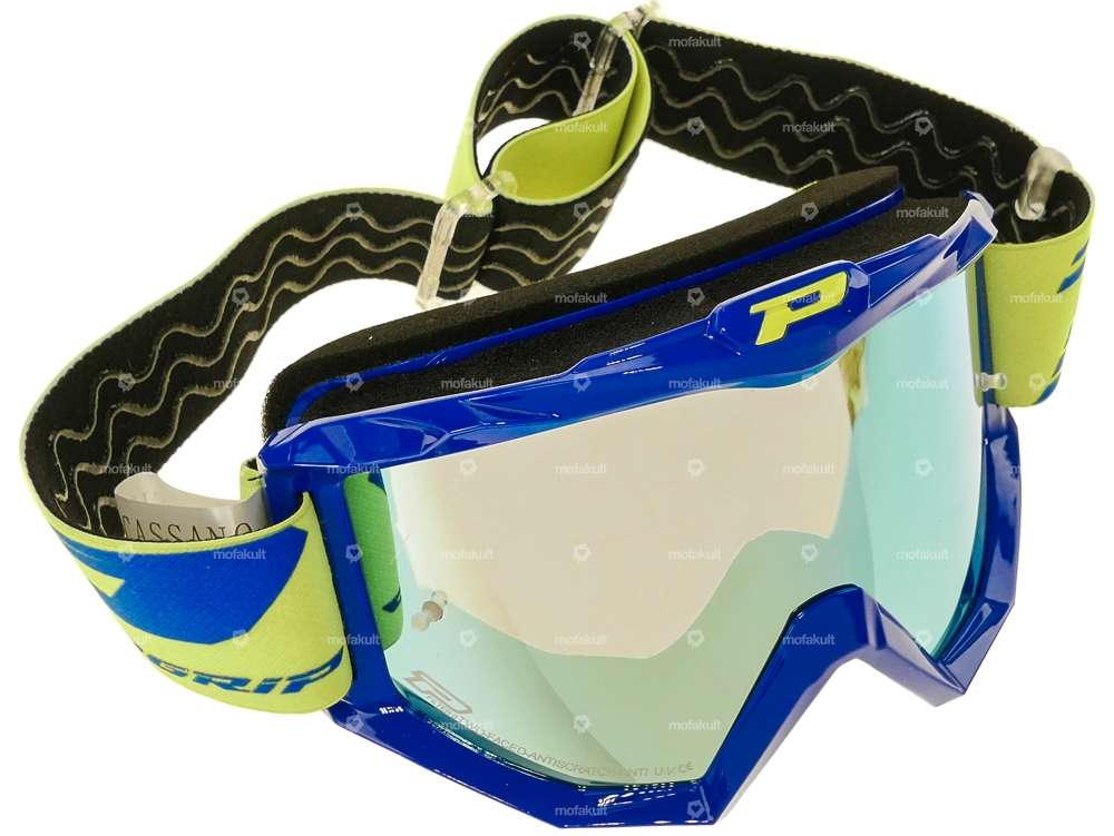 Lunettes ProGrip MX 3201 Raceline bleu miroité Carousel Image 1