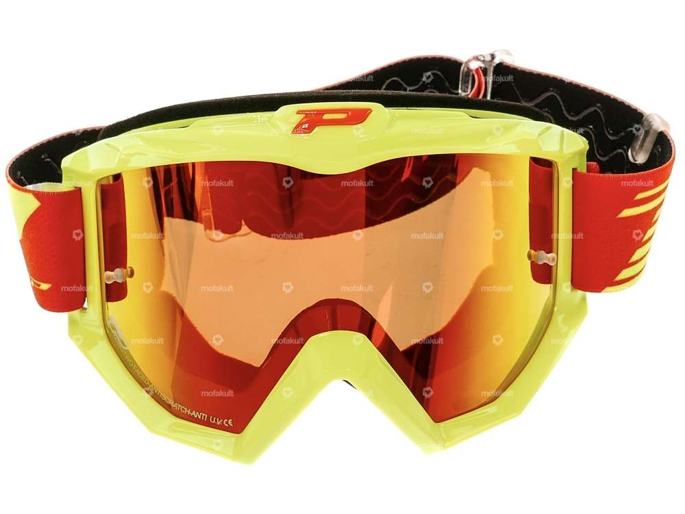 Lunettes ProGrip MX 3201 Raceline jaune orange miroité Carousel Image 2