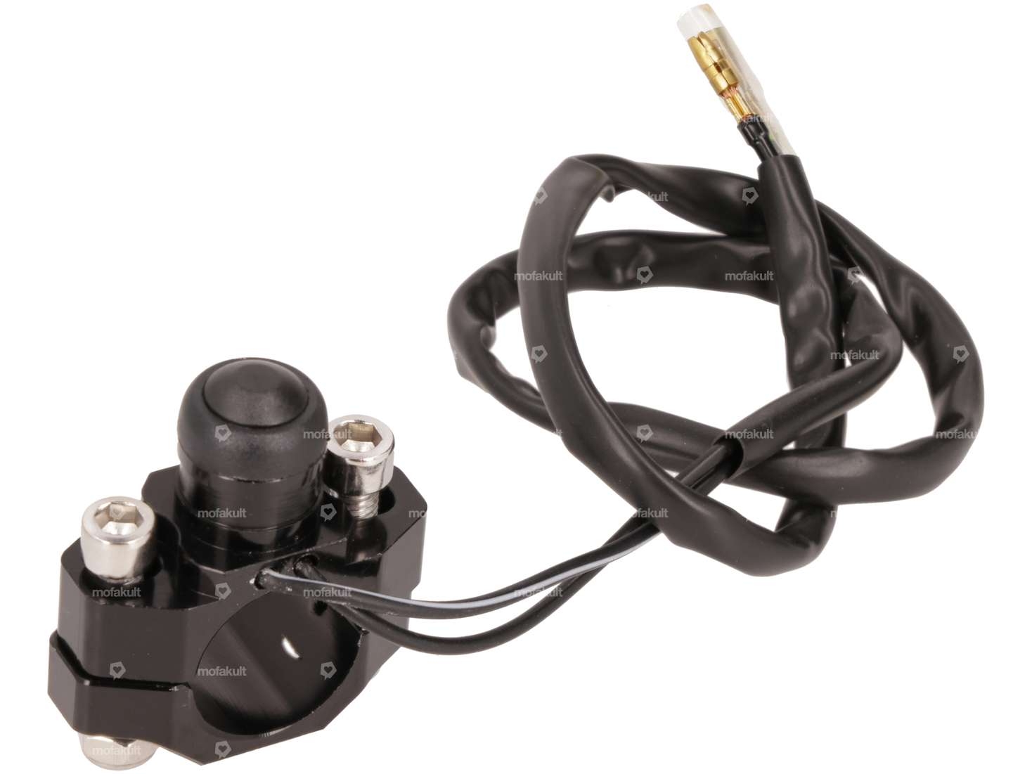 Bouton-poussoir pour montage sur guidon (22 mm) noir Carousel Image 1