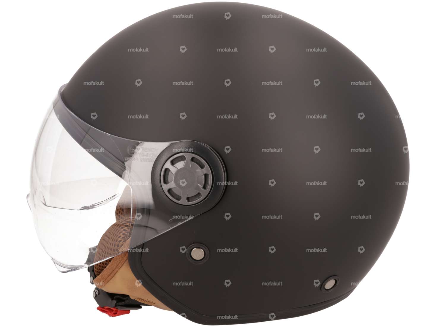 Jet helmet "Trendy" black matt (S-XL) Carousel Image 2