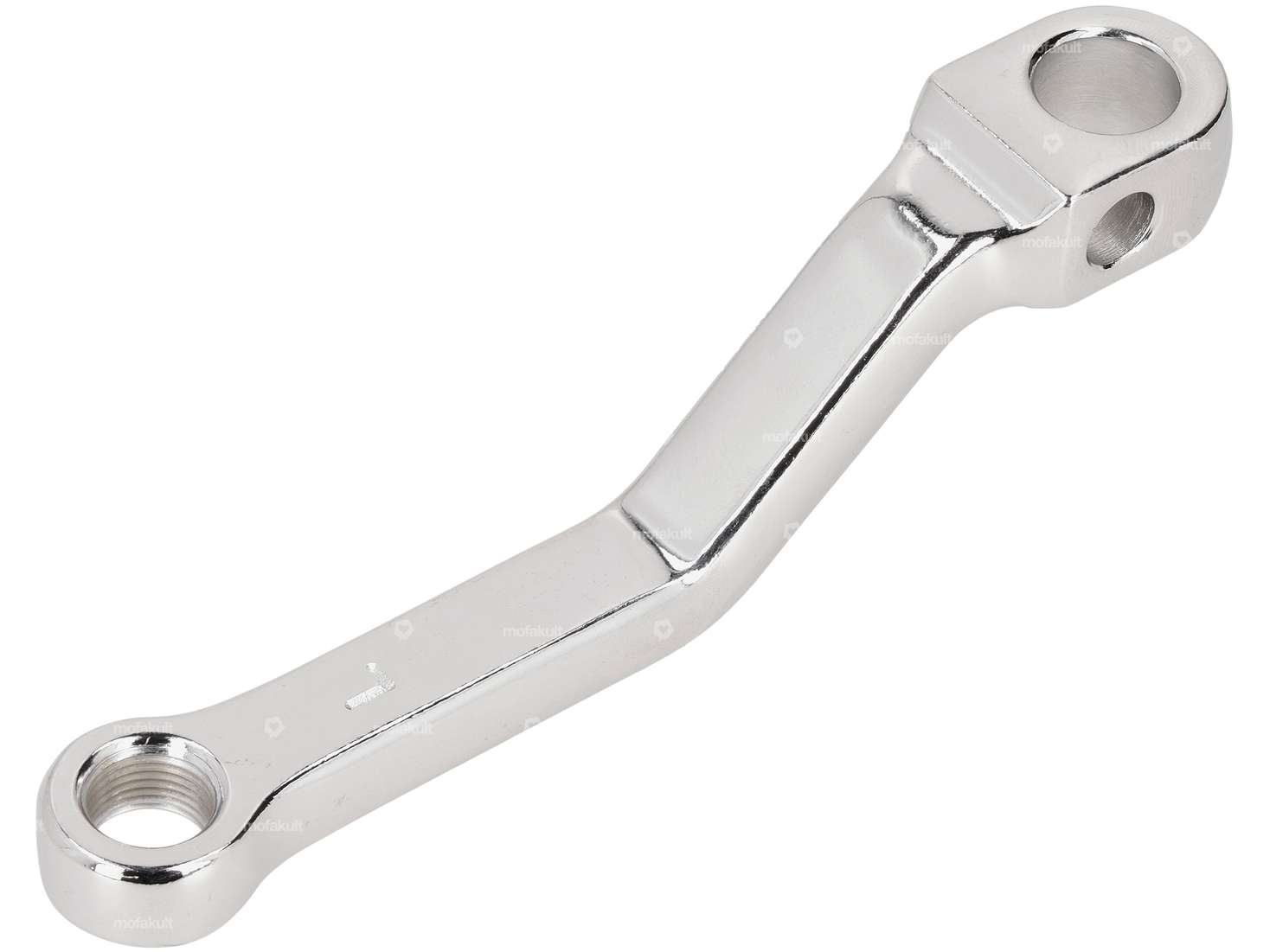 GPO pedal crank left chrome 157 mm strong cranked, angular Carousel Image 2