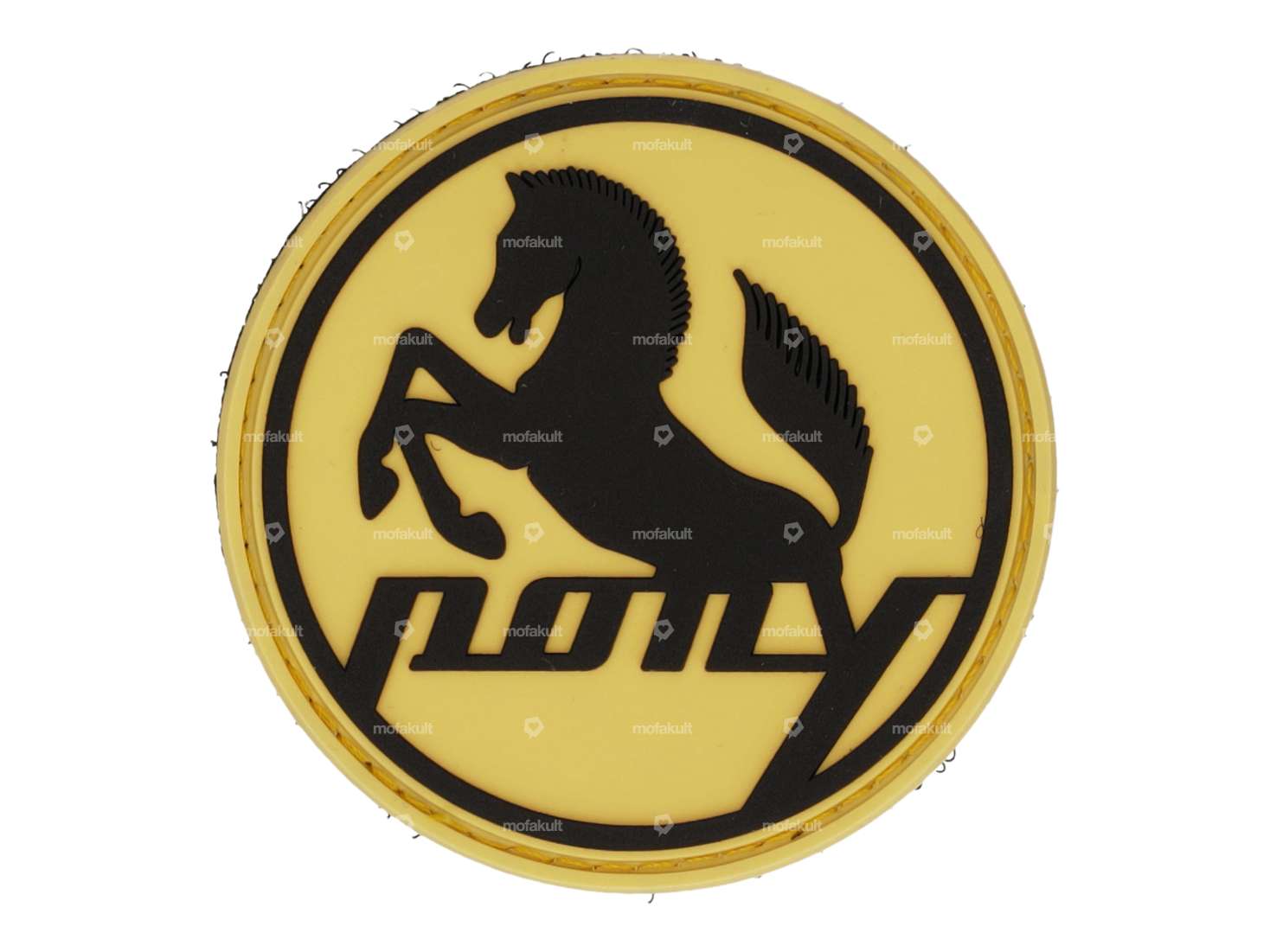 mk-Merch Ecusson "Pony" rond en caoutchouc Carousel Image 1