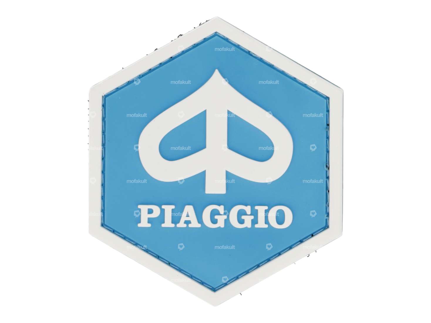 mk-Merch Ecusson "PIAGGIO" caoutchouc hexagonal Carousel Image 1