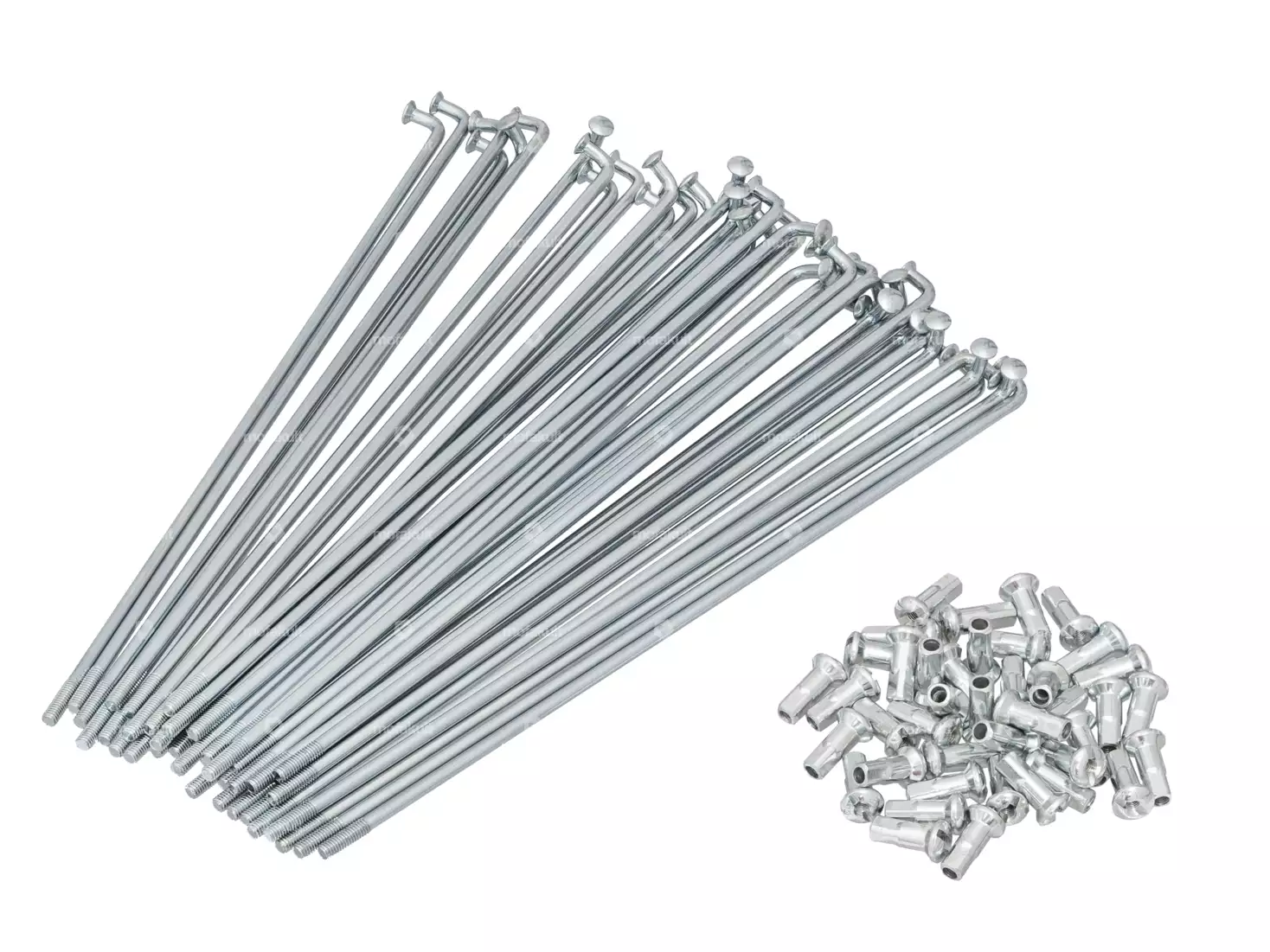 12 Rayons Acier Vélo 14G 260-296mm + écrous – Kit Fourniture Cyclisme