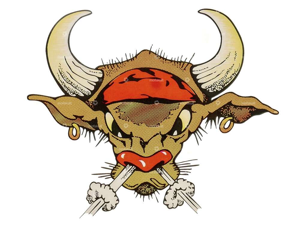 Mad Bull" sticker (145x120 mm) Carousel Image 1