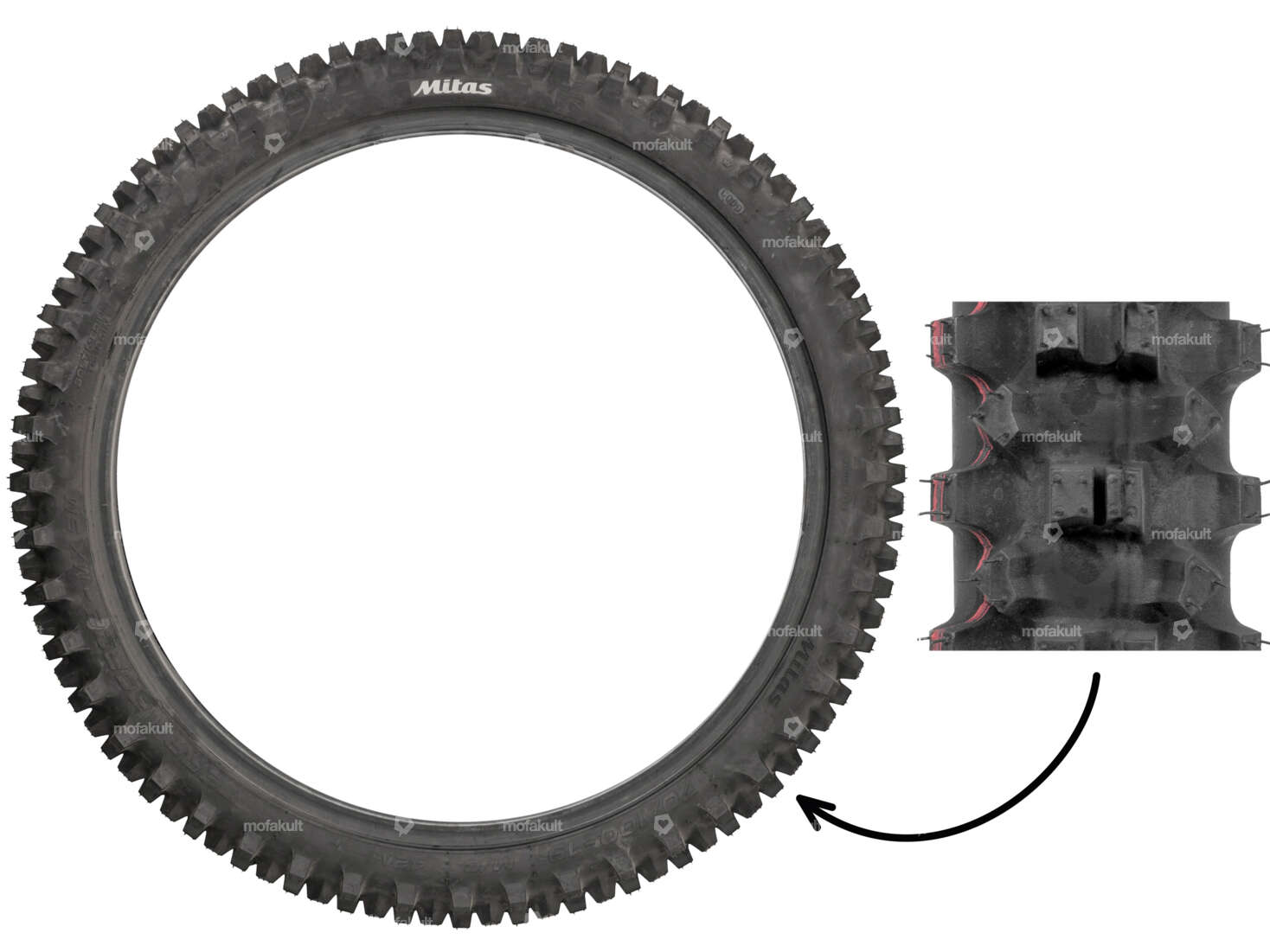 Pneus Mitas 70/100 x 19" TERRA FORCE - MX SM Motocross Carousel Image 1