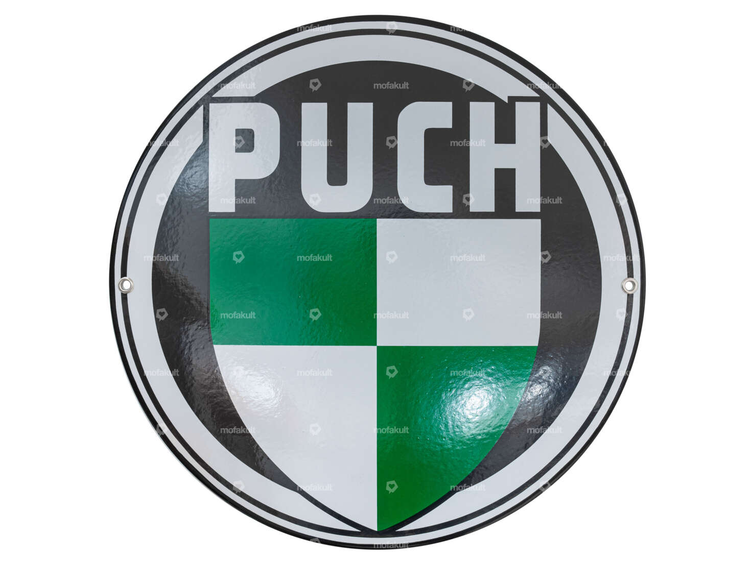 Plaque émaillée "Puch" Ø 30 cm Carousel Image 1