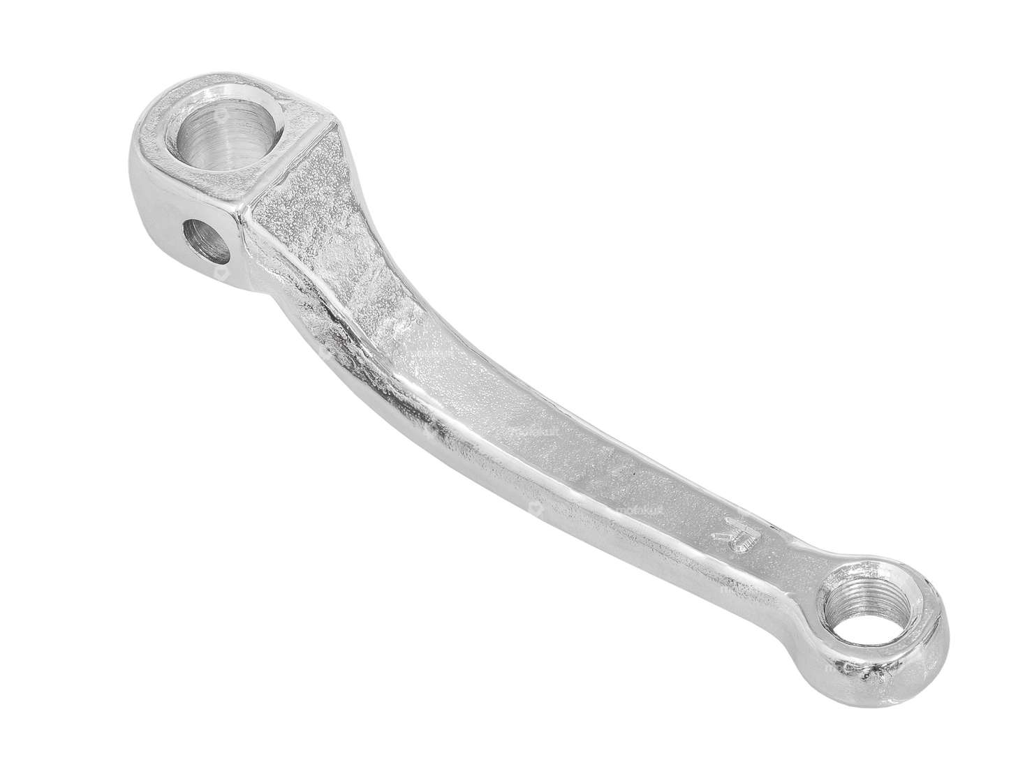 GPO Pédalier droit chromé 153 mm fortement coudé Carousel Image 2