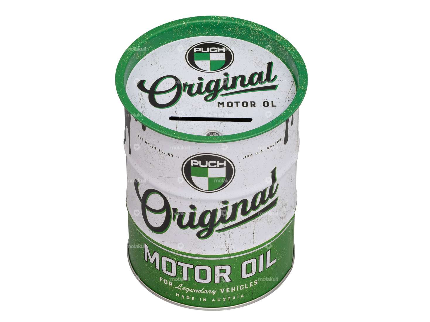 Puch" oil drum money box Carousel Image 1