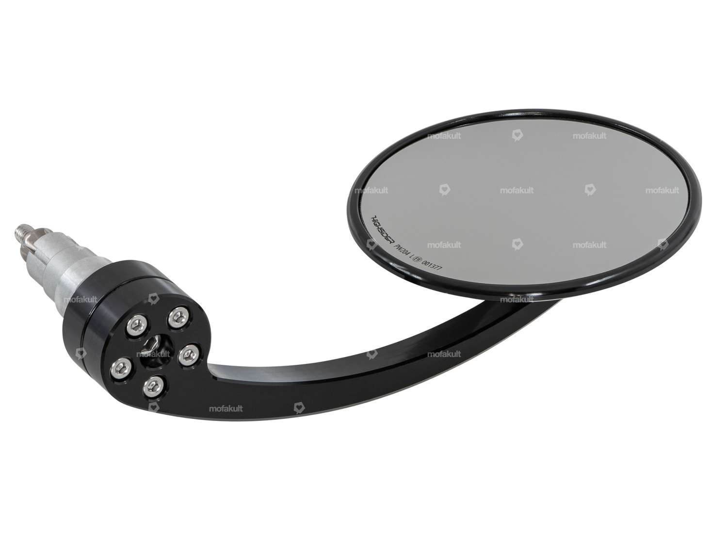 Rétroviseur HIGHSIDER CNC rond, version enfichable noir Carousel Image 3