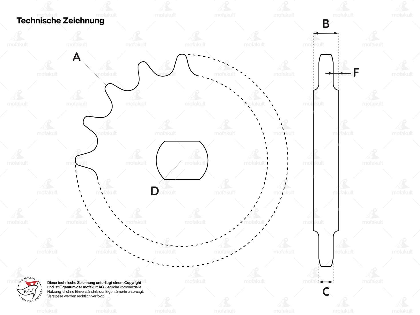 GPO Pignon 12 dents | Zündapp Belmondo / ILO Carousel Image 2