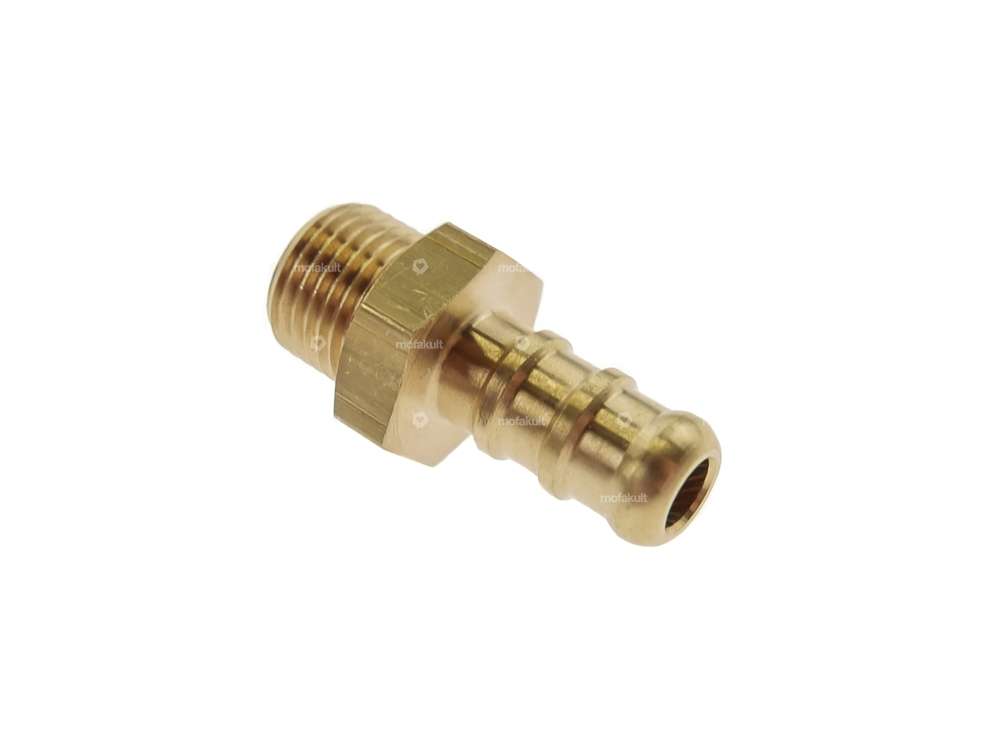 BING fuel connector brass straight Bing SRE, 85, SRC, SRF, SLH, SRA NOS Carousel Image 3