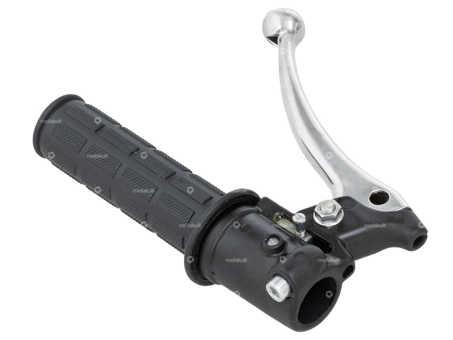 Poignée de gaz Domino en aluminium noir Carousel Image 3