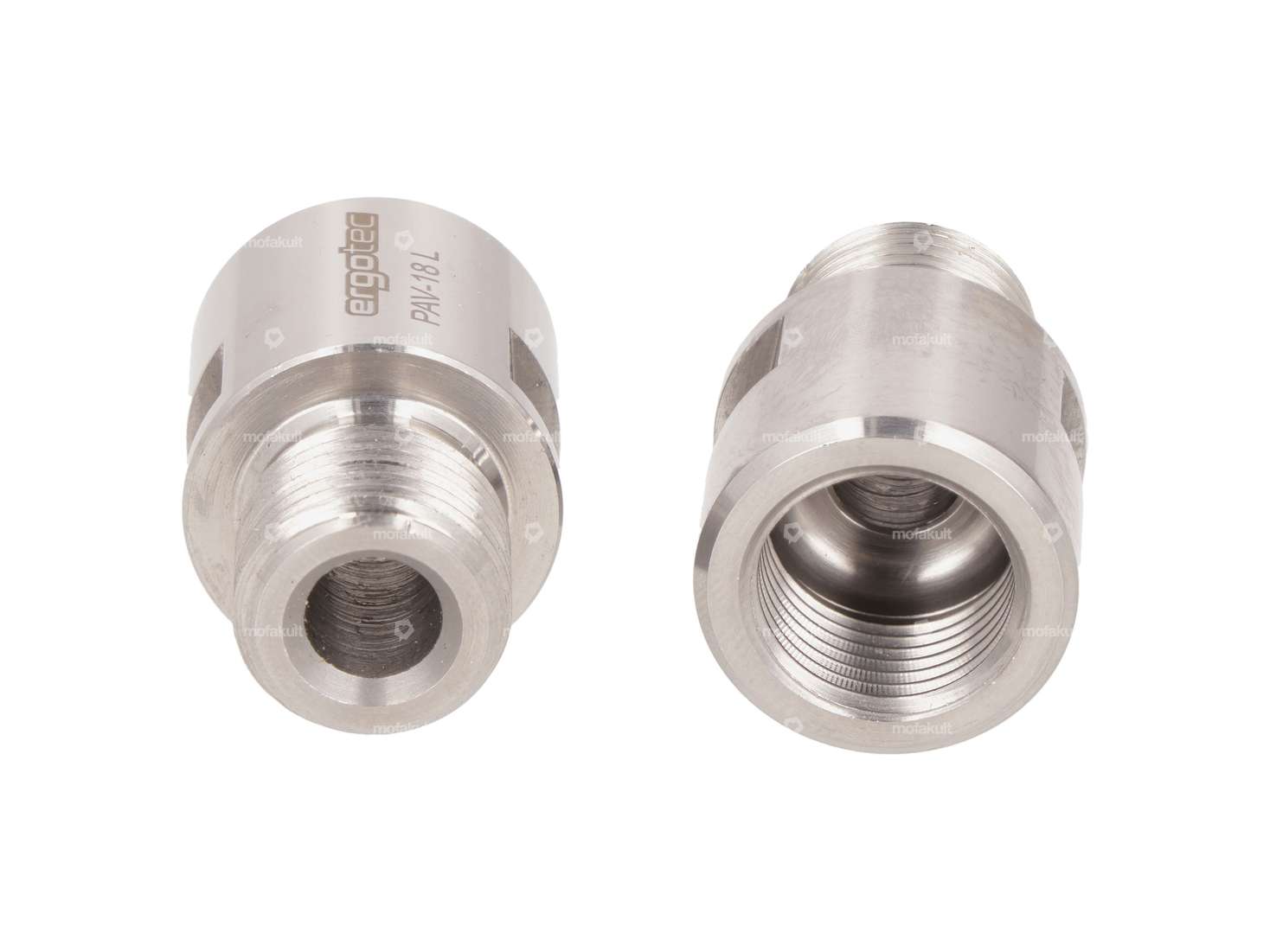 ergotec Kit de rallonge d'axe de pédale 18 mm gauche & droite 9/16" inox Carousel Image 2