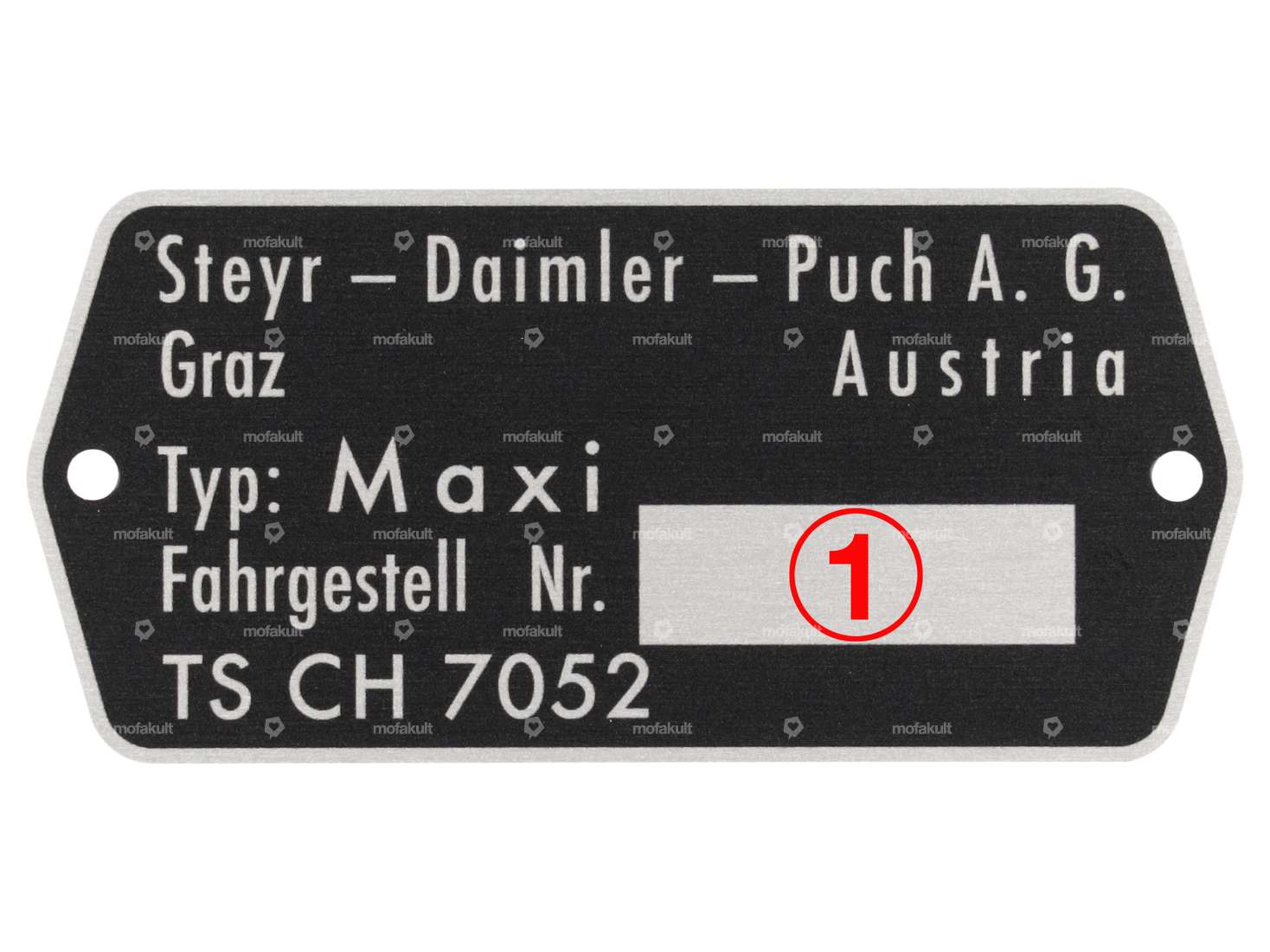 Plaque signalétique CH7052 | Puch Maxi N Carousel Image 3