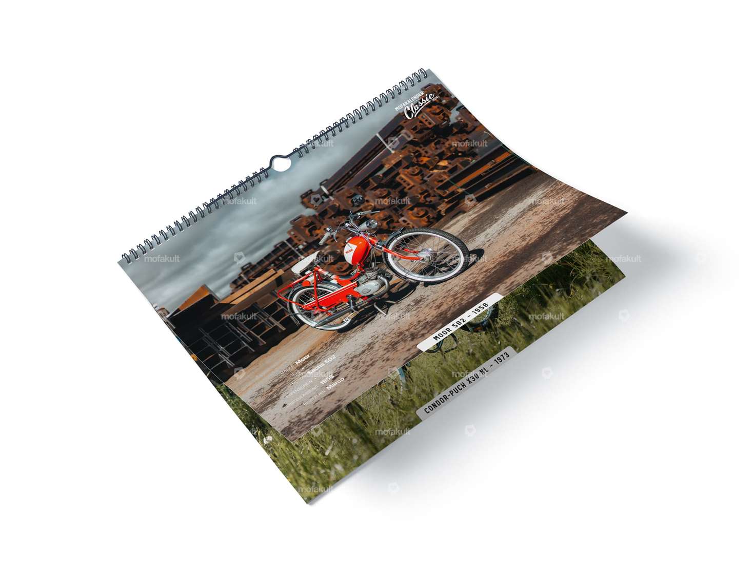 2024 Calendrier "Classic" pour cyclomoteurs Carousel Image 3