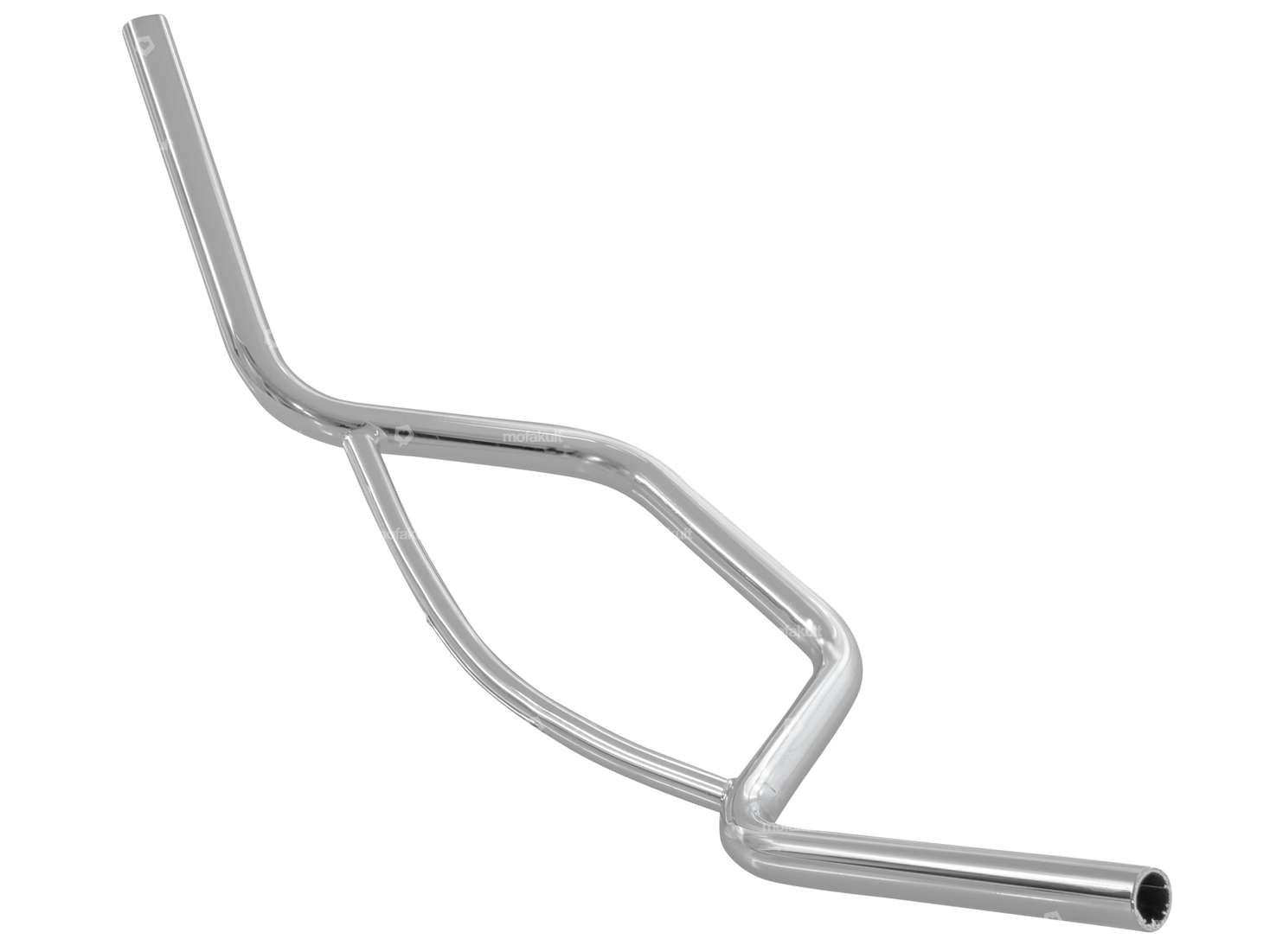 Guidon Plaque de fourche 16 cm courbée avec entretoise Chrome Carousel Image 2