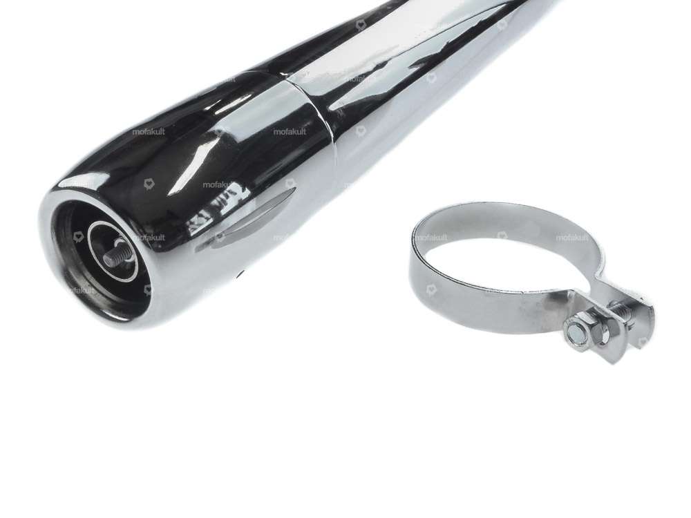 Échappement à cigare Ø 32 / 70 mm Chrome Carousel Image 3